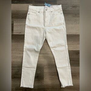 NWT NEW LOFT The Skinny High Rise Jeans - Size 29P Petite - White Wash